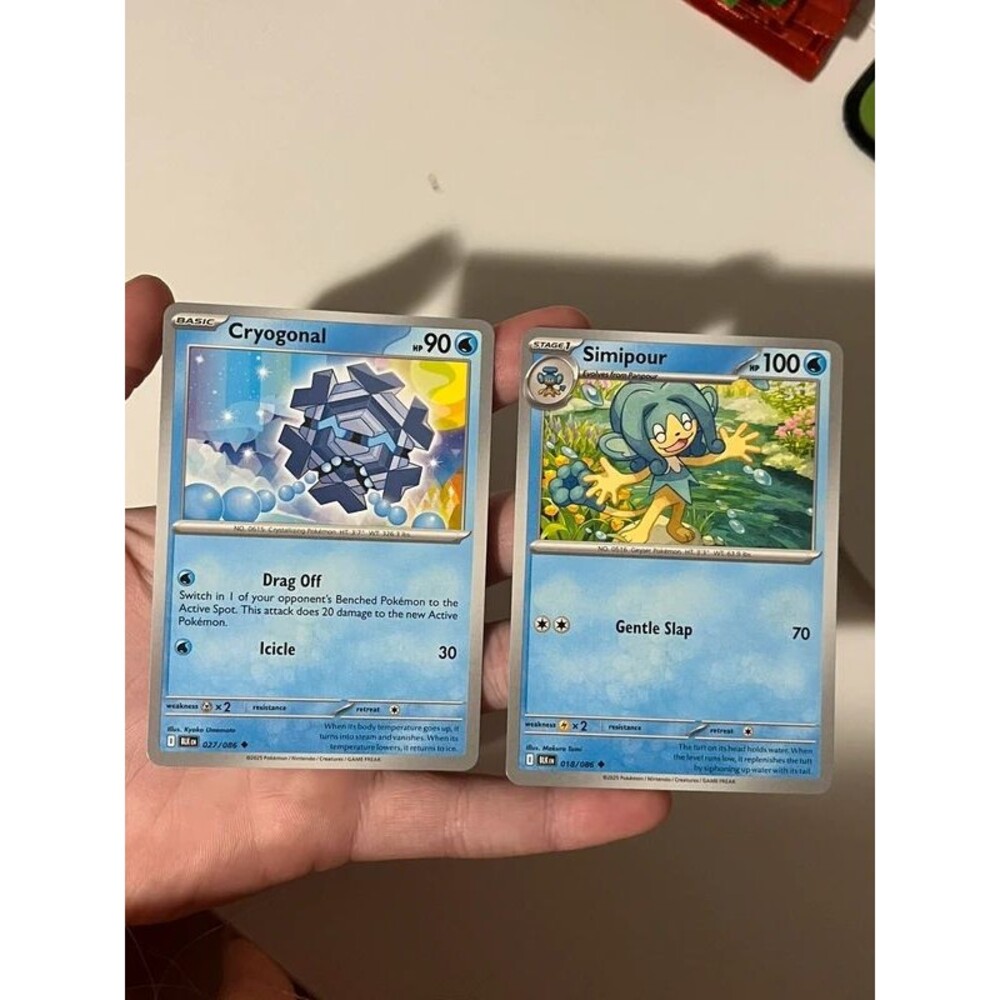 Simipour & Cryogonal Pokemon Cards